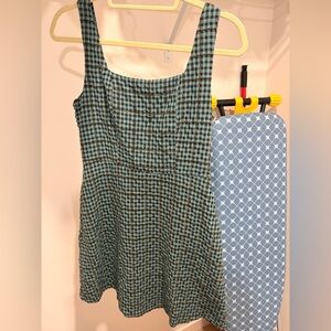 Disturbia Teal and Black Plaid Dress